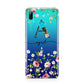 Personalised Floral Initial Huawei P Smart 2019 Case