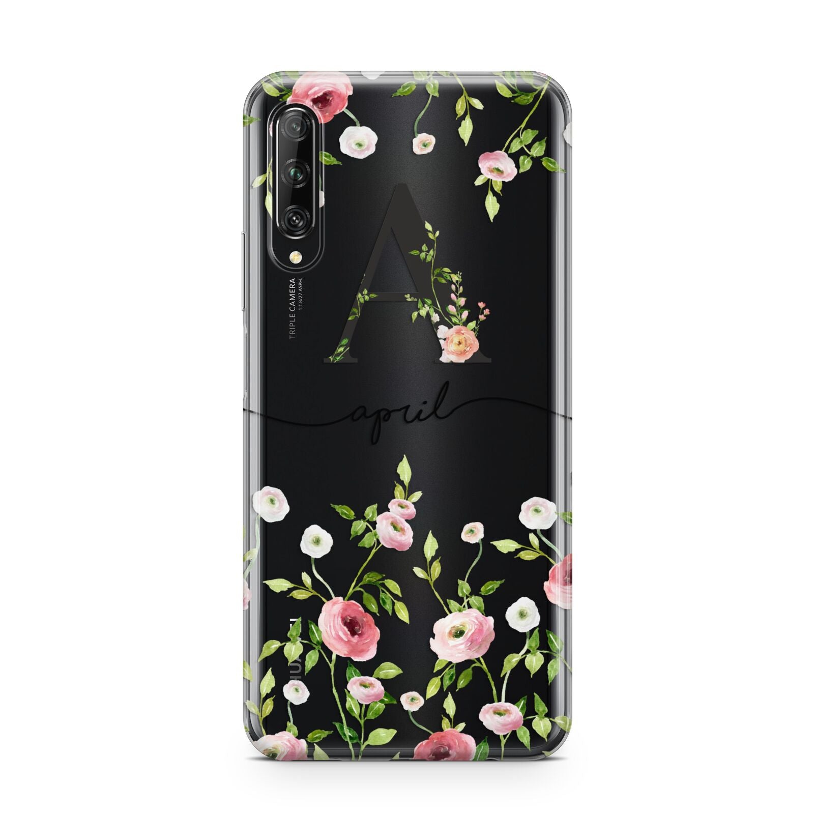 Personalised Floral Initial Huawei P Smart Pro 2019