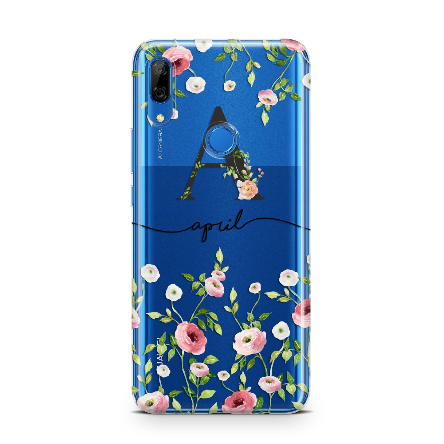 Personalised Floral Initial Huawei P Smart Z