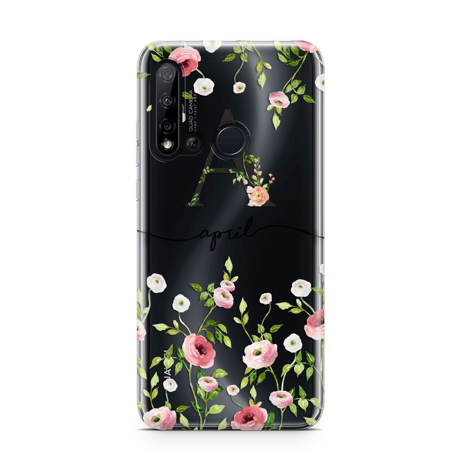 Personalised Floral Initial Huawei P20 Lite 5G Phone Case