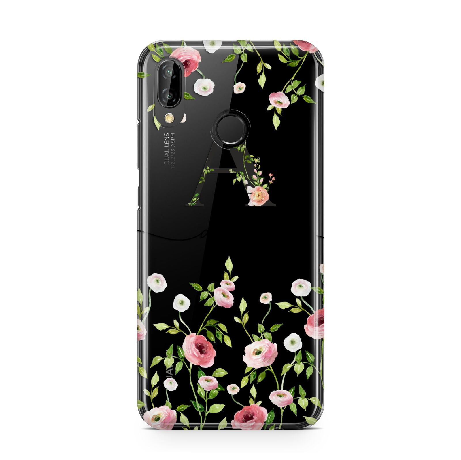 Personalised Floral Initial Huawei P20 Lite Phone Case