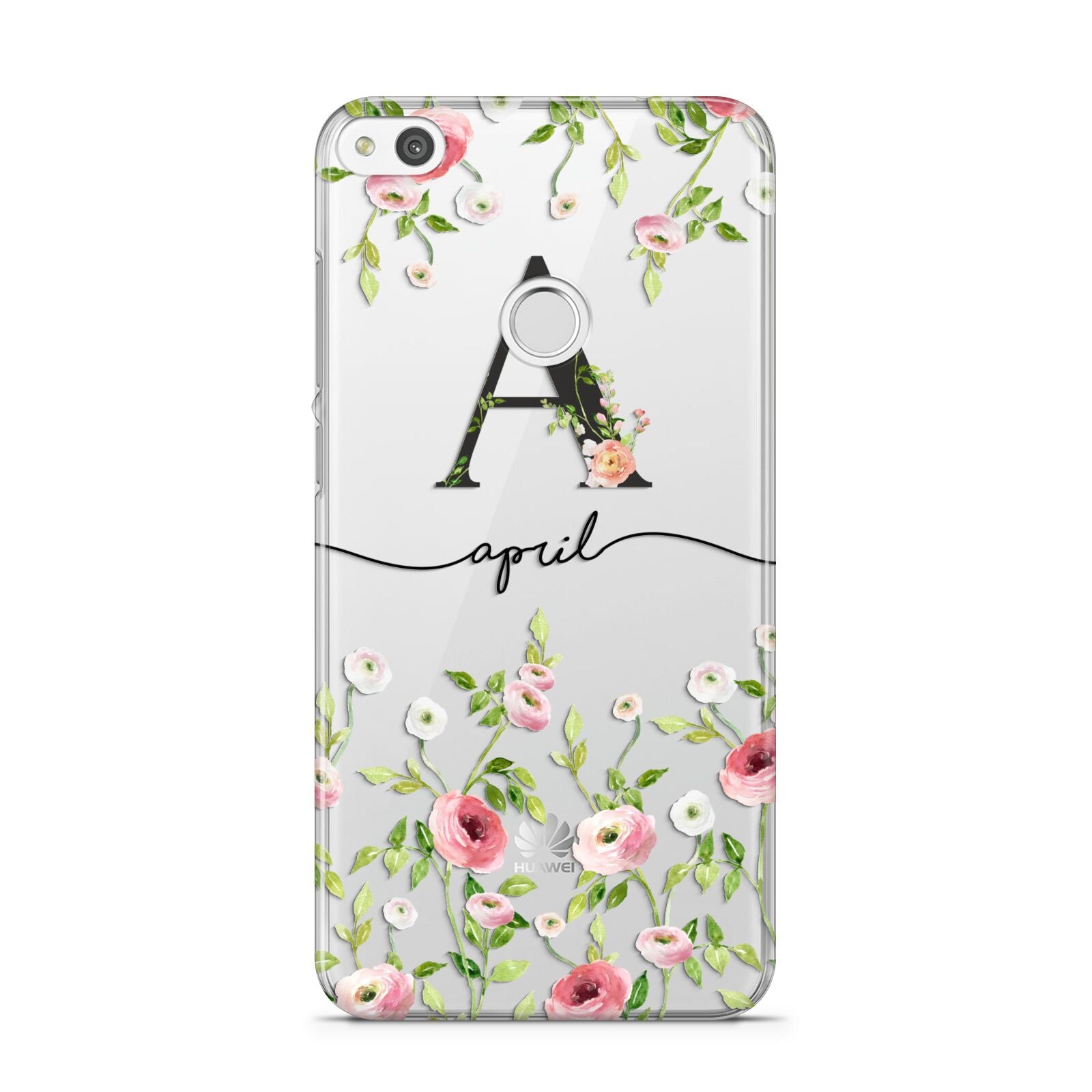 Personalised Floral Initial Huawei P8 Lite Case