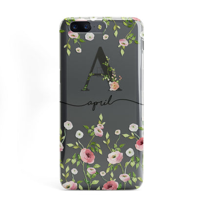 Personalised Floral Initial OnePlus Case