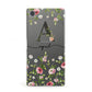 Personalised Floral Initial Sony Xperia Case