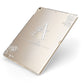 Personalised Floral Initial with Name Apple iPad Case on Gold iPad Side View