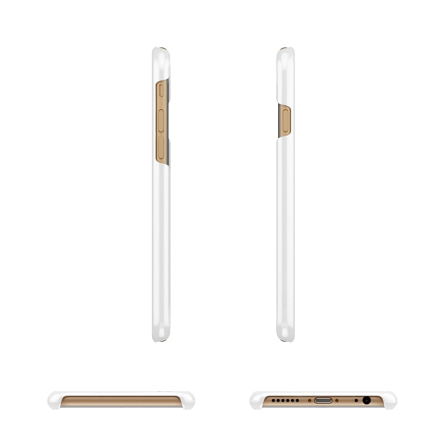 Personalised Floral Initial with Name Apple iPhone 6 3D Wrap Snap Case Angled Images