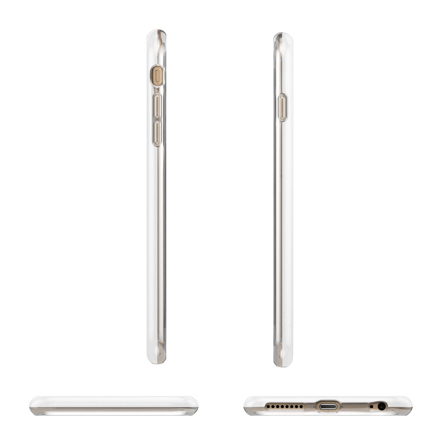 Personalised Floral Initial with Name Apple iPhone 6 Plus 3D Wrap Tough Case Alternative Image Angles