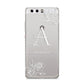Personalised Floral Initial with Name Huawei P10 Phone Case
