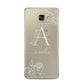 Personalised Floral Initial with Name Samsung Galaxy A5 2016 Case on gold phone