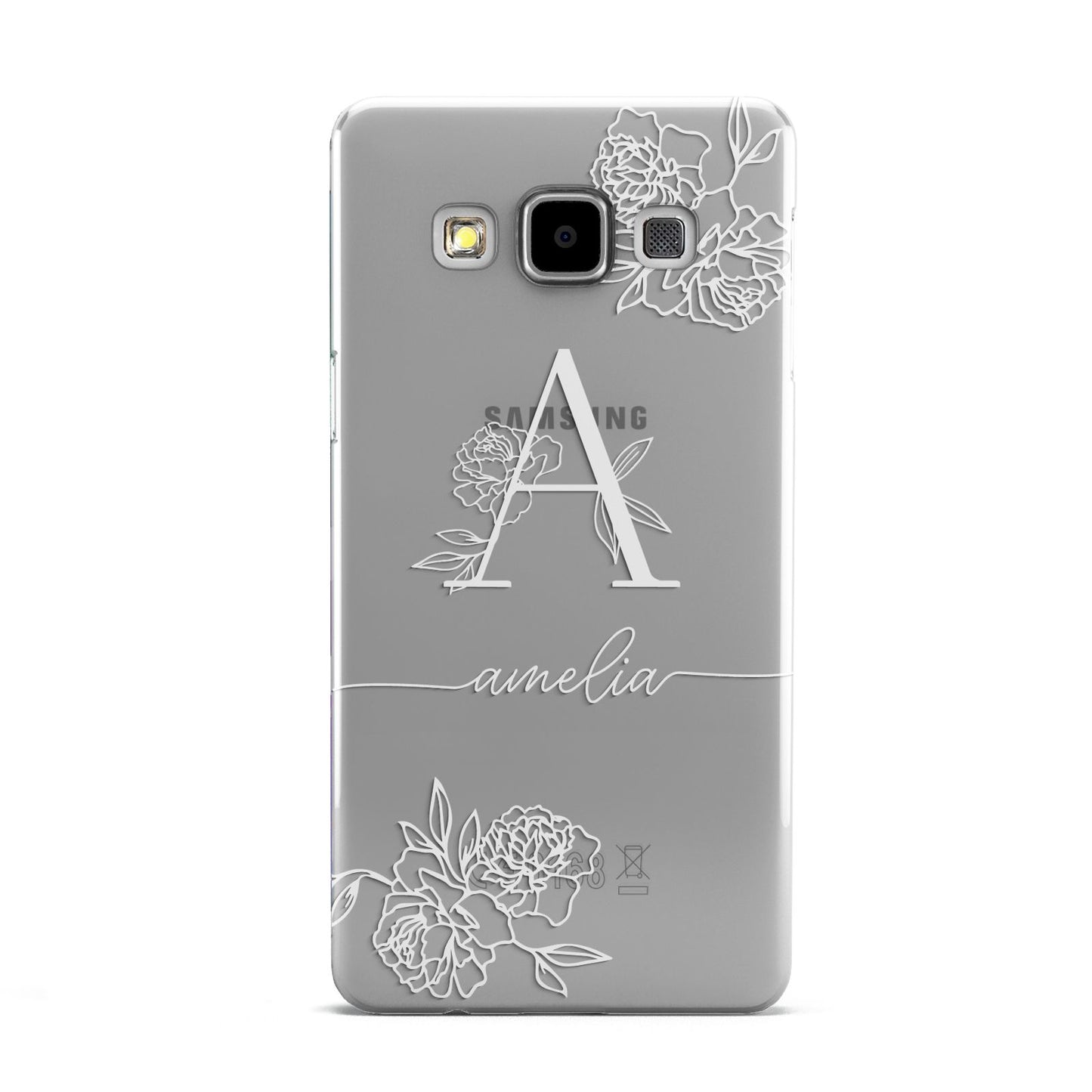 Personalised Floral Initial with Name Samsung Galaxy A5 Case