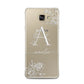 Personalised Floral Initial with Name Samsung Galaxy A7 2016 Case on gold phone