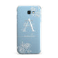 Personalised Floral Initial with Name Samsung Galaxy A7 2017 Case