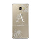 Personalised Floral Initial with Name Samsung Galaxy A9 2016 Case on gold phone