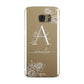 Personalised Floral Initial with Name Samsung Galaxy Case