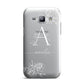 Personalised Floral Initial with Name Samsung Galaxy J1 2015 Case