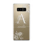 Personalised Floral Initial with Name Samsung Galaxy Note 8 Case