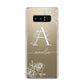 Personalised Floral Initial with Name Samsung Galaxy S8 Case