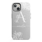 Personalised Floral Initial with Name iPhone 13 Full Wrap 3D Tough Case