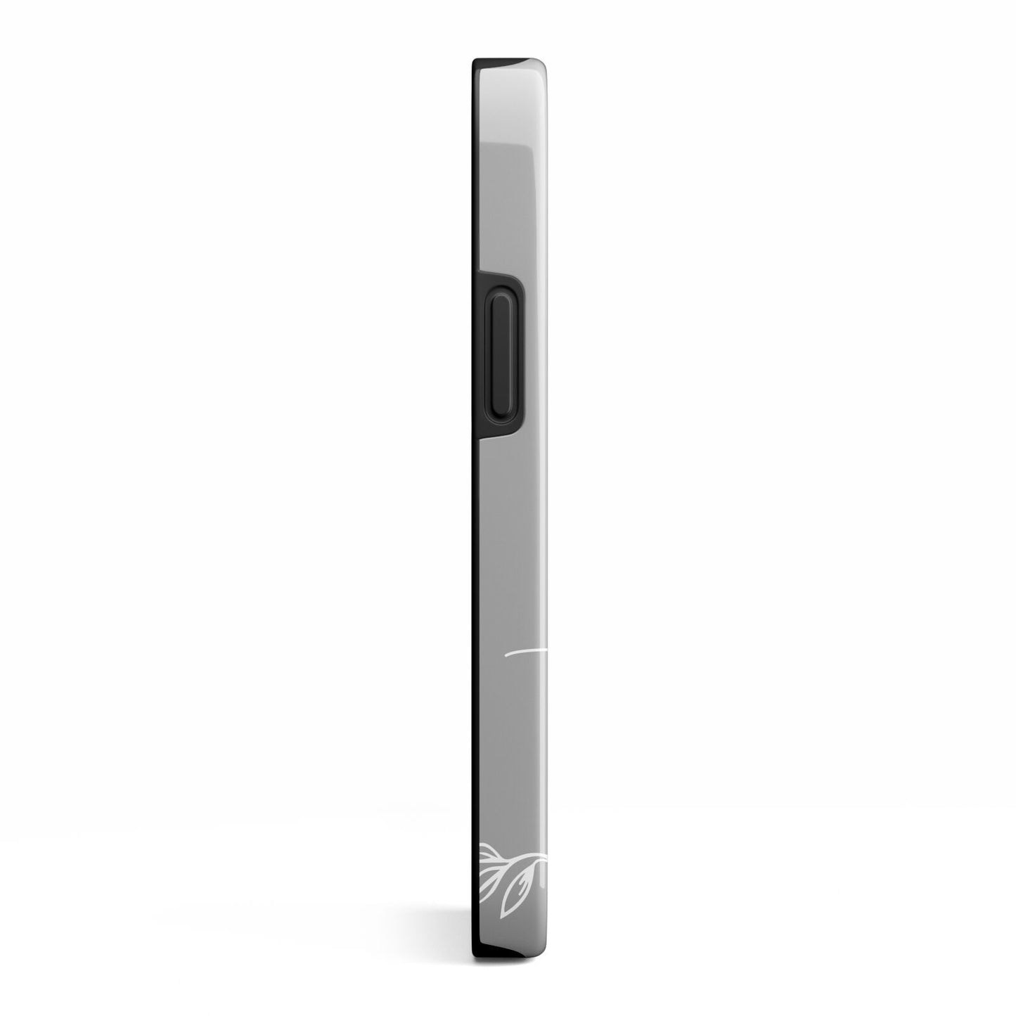 Personalised Floral Initial with Name iPhone 13 Mini Side Image 3D Tough Case