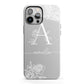 Personalised Floral Initial with Name iPhone 13 Pro Max Full Wrap 3D Tough Case