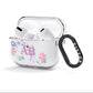 Personalised Floral Initials AirPods Clear Case 3rd Gen Side Image