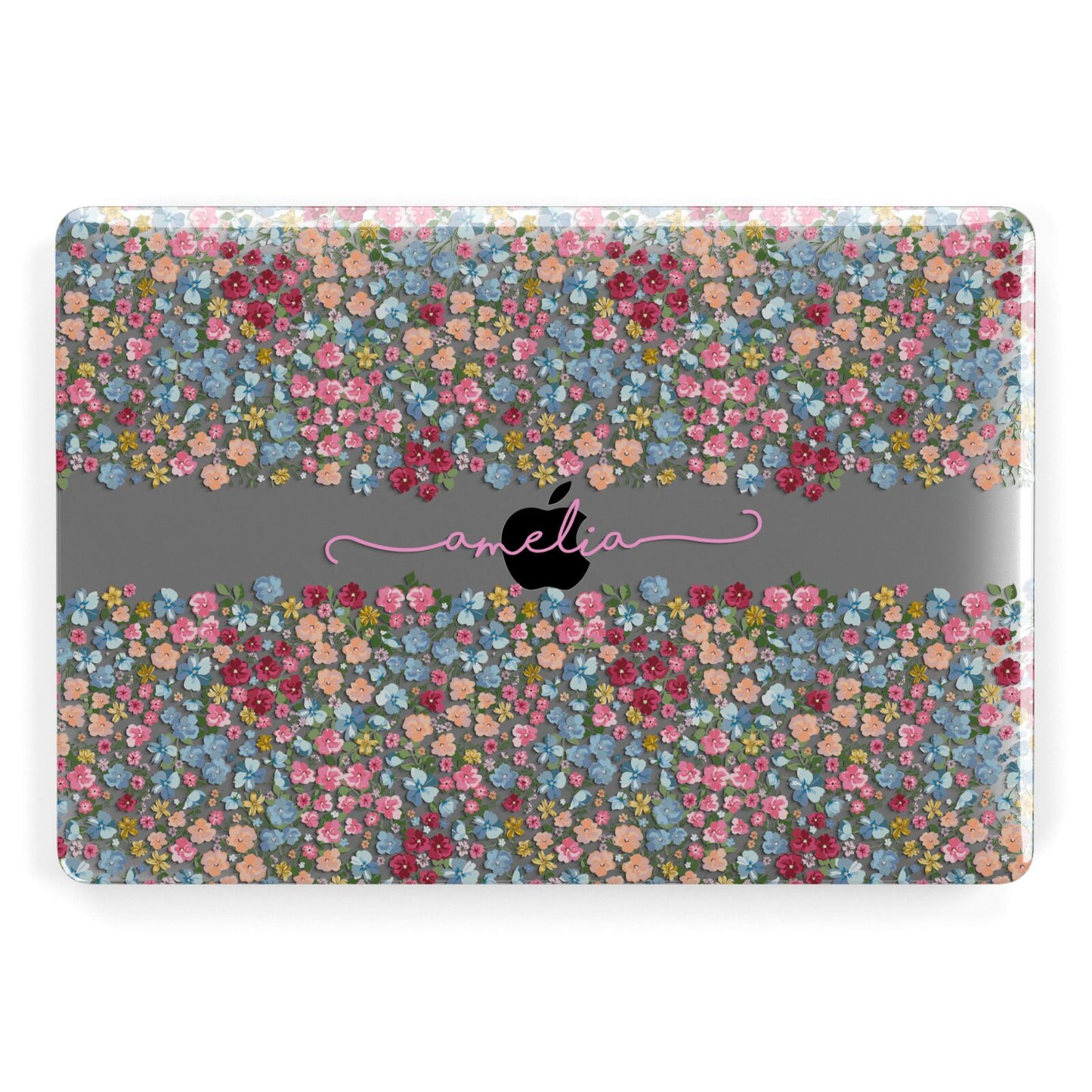 Personalised Floral Meadow Apple MacBook Case