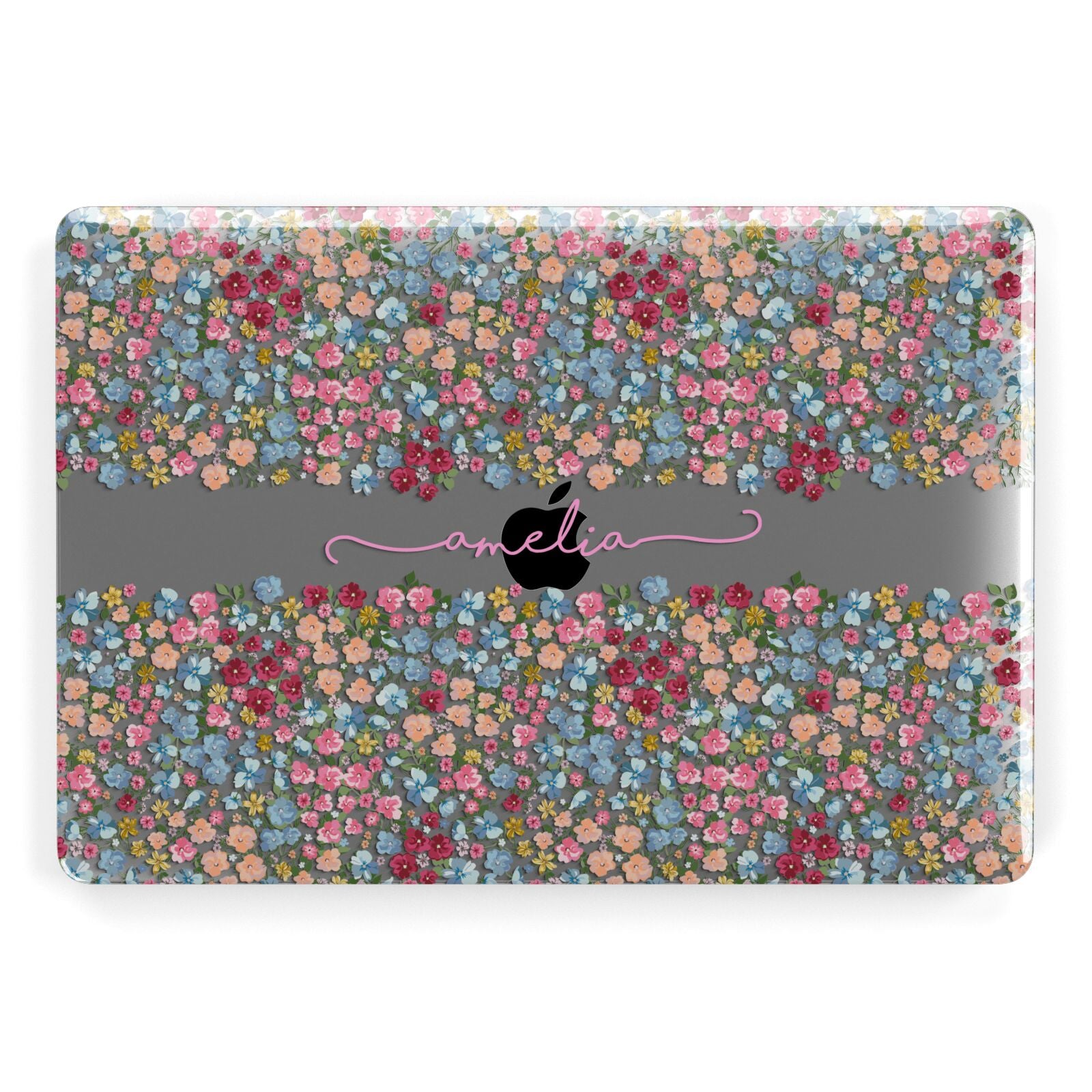Personalised Floral Meadow Apple MacBook Case