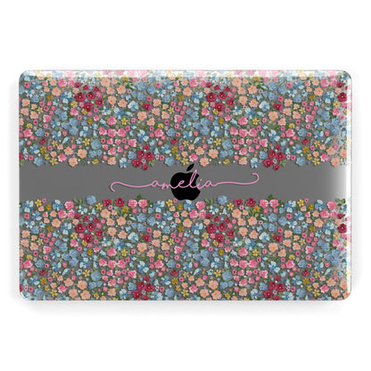 Personalised Floral Meadow Apple MacBook Case