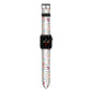 Personalised Floral Meadow Apple Watch Strap with Space Grey Hardware