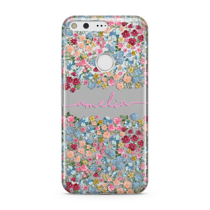 Personalised Floral Meadow Google Pixel Case