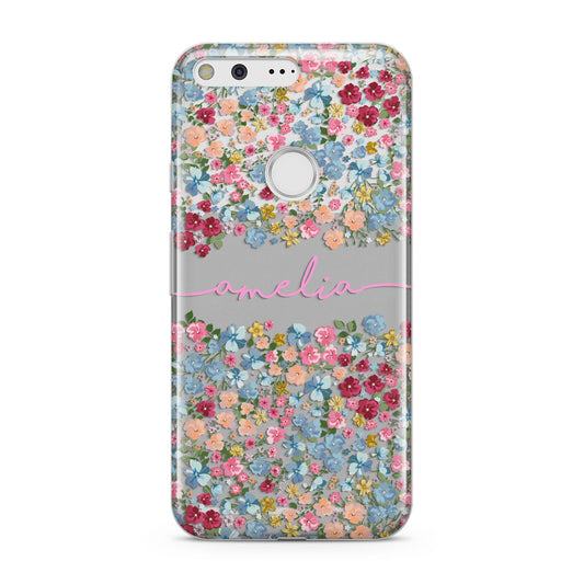 Personalised Floral Meadow Google Pixel Case