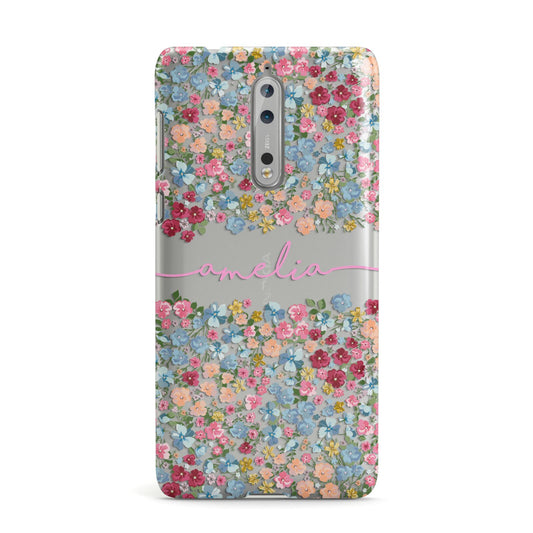 Personalised Floral Meadow Nokia Case