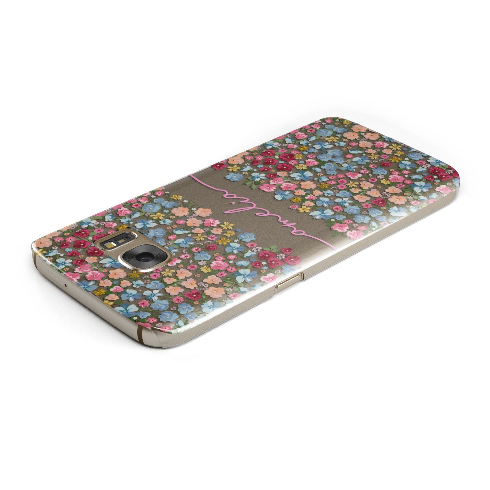 Personalised Floral Meadow Samsung Galaxy Case Top Cutout