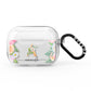 Personalised Floral Monogram AirPods Pro Clear Case