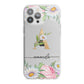 Personalised Floral Monogram iPhone 13 Pro Max TPU Impact Case with White Edges