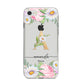 Personalised Floral Monogram iPhone 8 Bumper Case on Silver iPhone