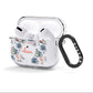 Personalised Floral Name Halloween AirPods Clear Case 3rd Gen Side Image