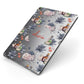 Personalised Floral Name Halloween Apple iPad Case on Grey iPad Side View