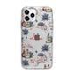 Personalised Floral Name Halloween Apple iPhone 11 Pro Max in Silver with Bumper Case