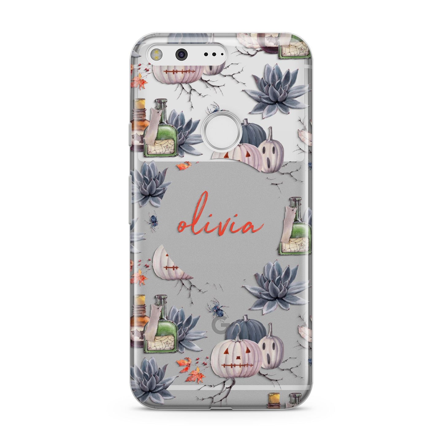Personalised Floral Name Halloween Google Pixel Case