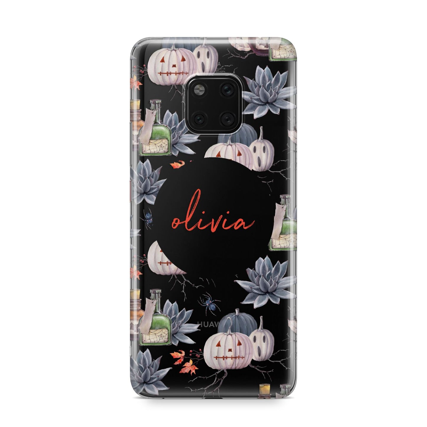 Personalised Floral Name Halloween Huawei Mate 20 Pro Phone Case