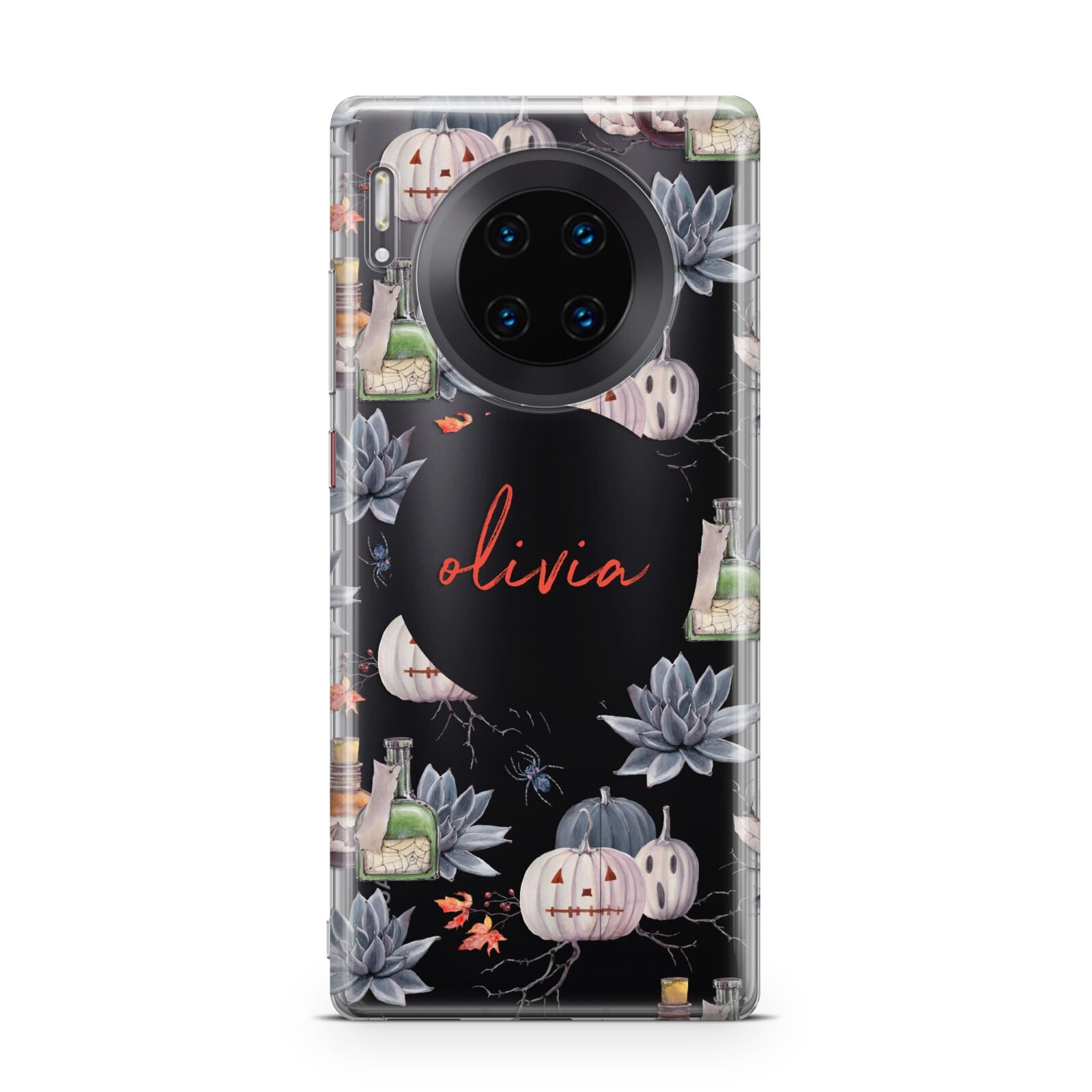 Personalised Floral Name Halloween Huawei Mate 30 Pro Phone Case