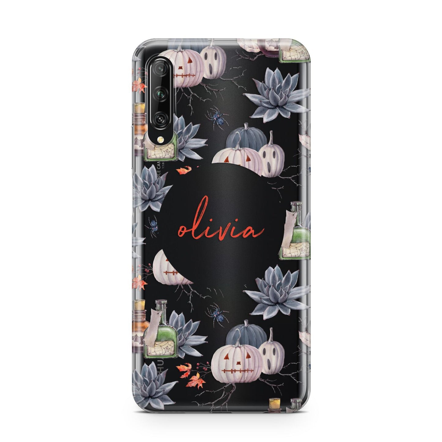 Personalised Floral Name Halloween Huawei P Smart Pro 2019