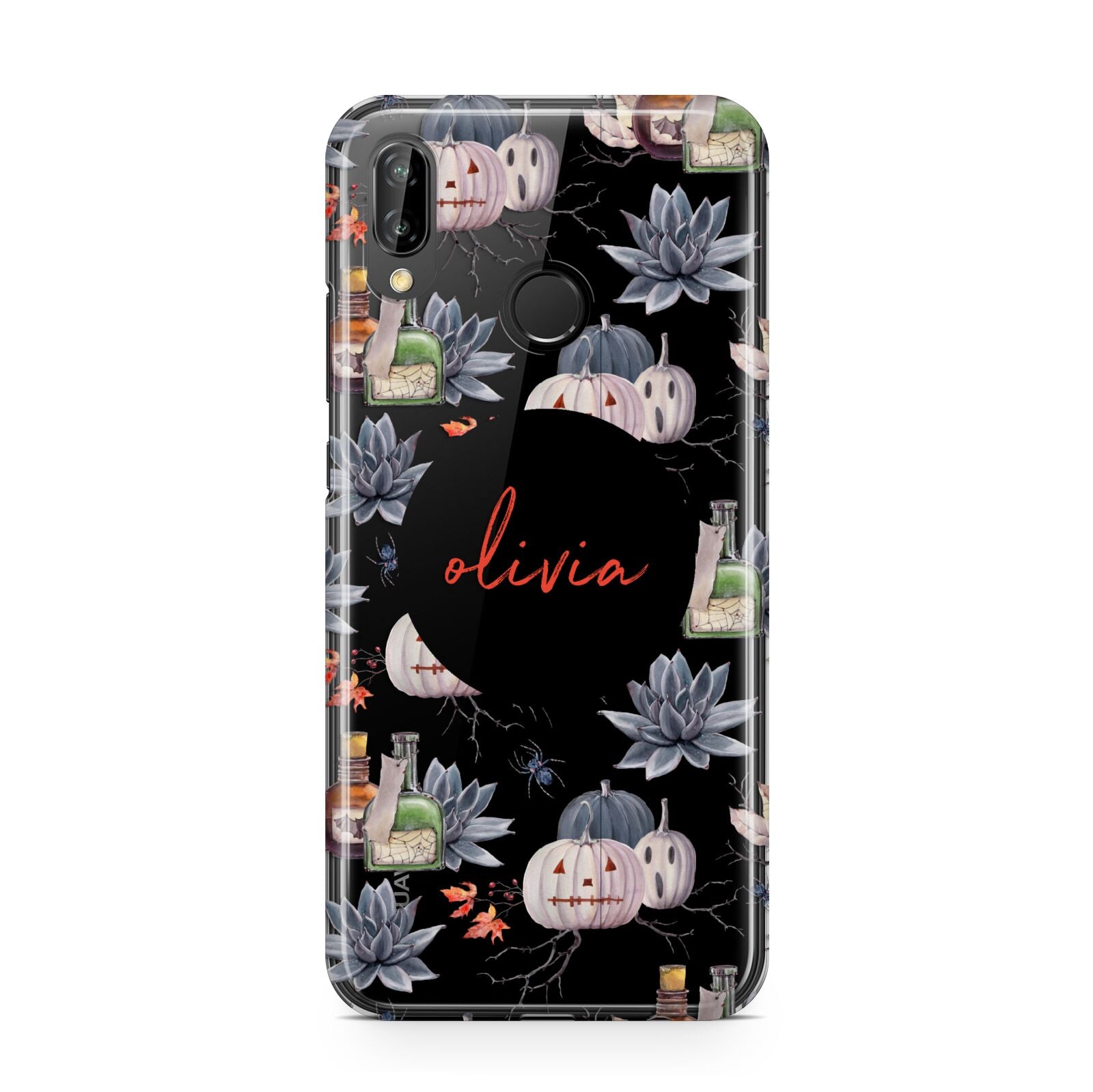 Personalised Floral Name Halloween Huawei P20 Lite Phone Case