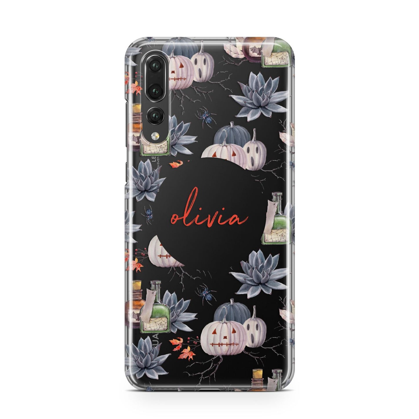 Personalised Floral Name Halloween Huawei P20 Pro Phone Case