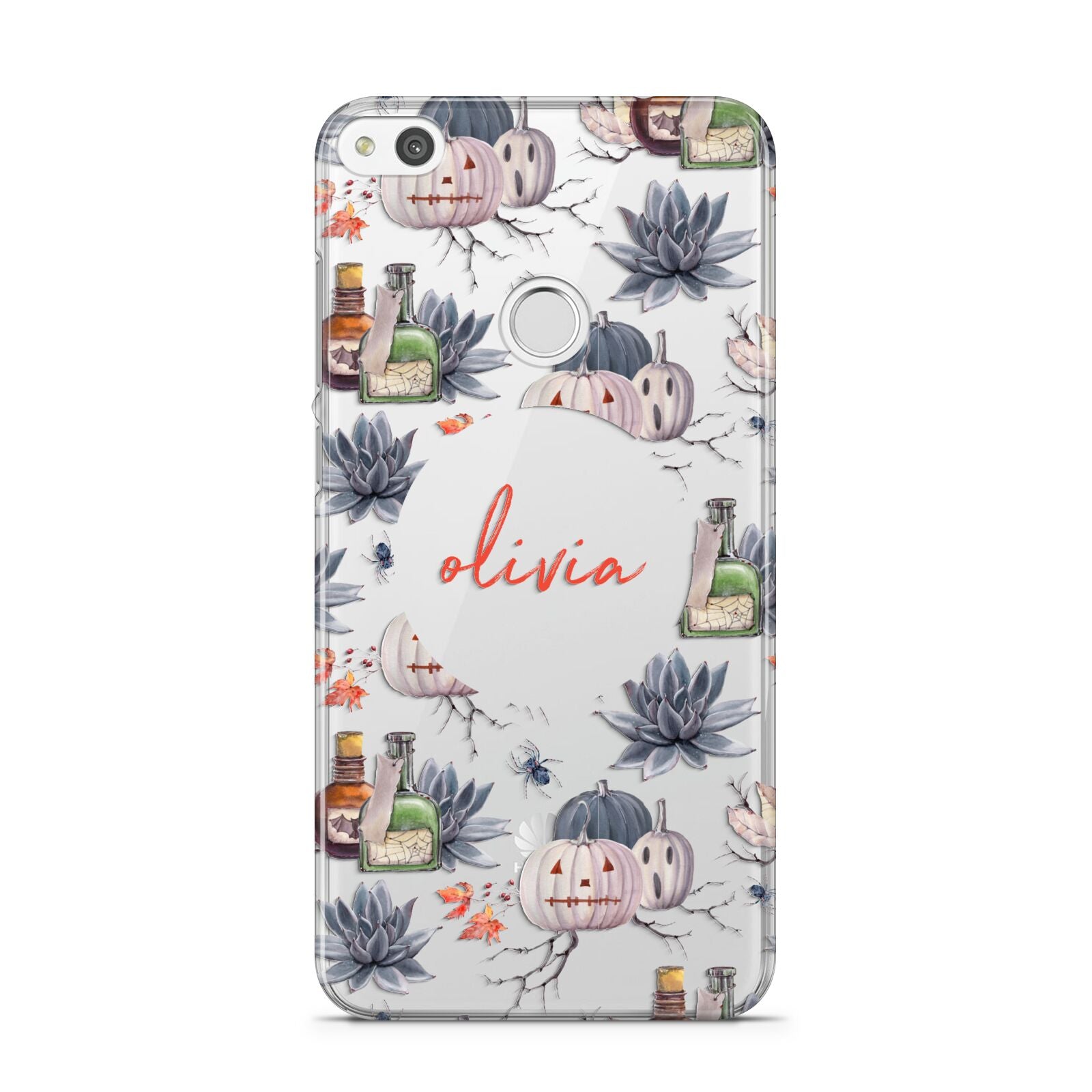 Personalised Floral Name Halloween Huawei P8 Lite Case