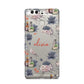 Personalised Floral Name Halloween Huawei P9 Case