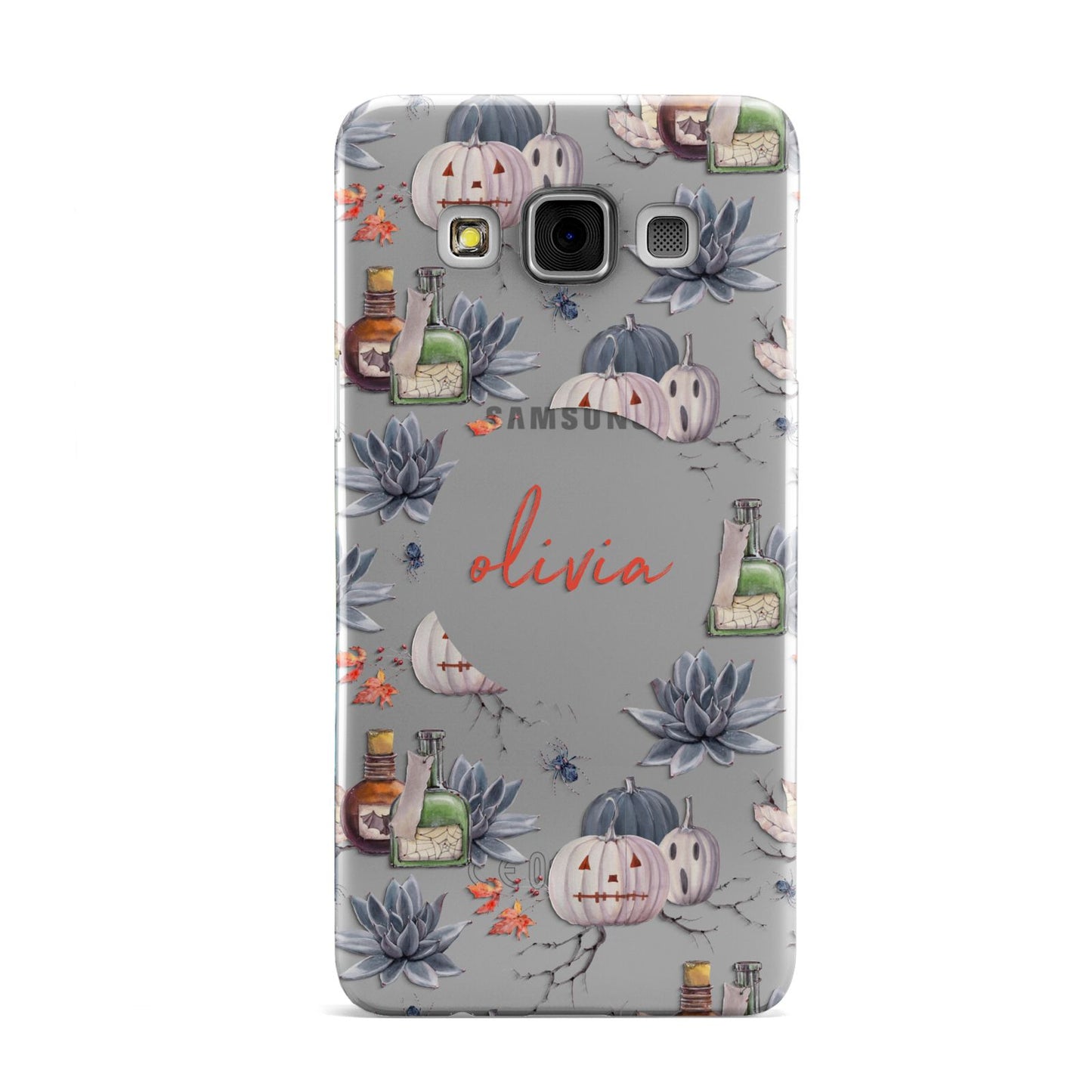 Personalised Floral Name Halloween Samsung Galaxy A3 Case