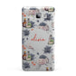 Personalised Floral Name Halloween Samsung Galaxy A7 2015 Case