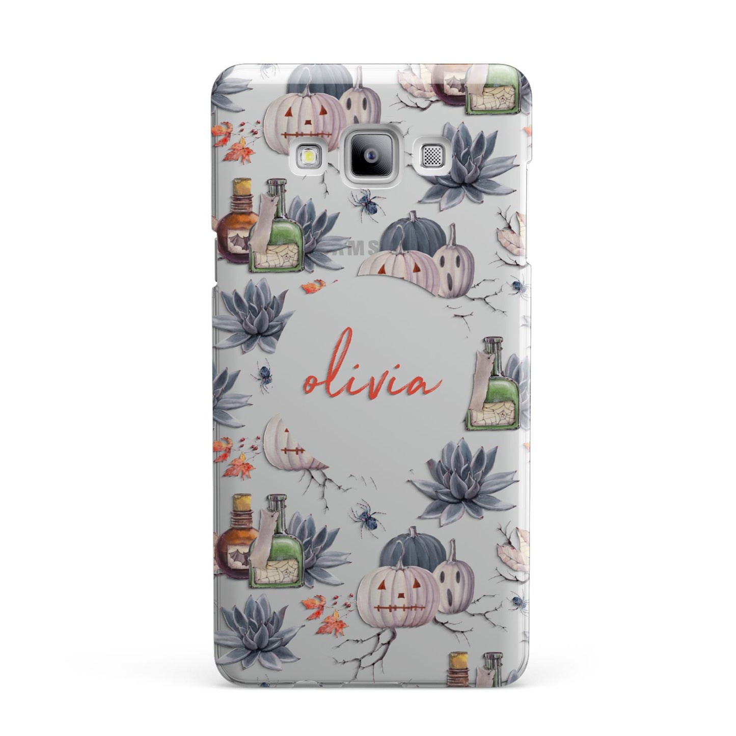 Personalised Floral Name Halloween Samsung Galaxy A7 2015 Case